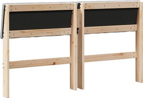 vidaXL Ταπετσαρισμένο κεφαλάρι Ανοιχτό γκρι 135 cm
