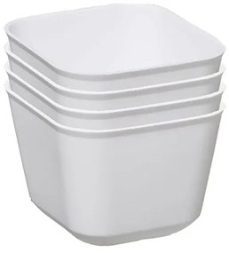 Κουτιά Αποθήκευσης (Σετ 4τμχ) F-V Flex Square Blanc 173621B