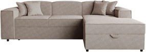 Γωνιακός καναπές Santos-Silver Gray-Δεξιά