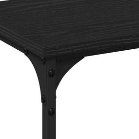 vidaXL Τραπέζι Κονσόλας με ράφι Μαύρη δρυς 200 x 29 x 75 cm