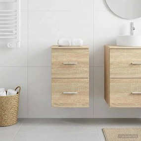vidaXL Ντουλάπι Μπάνιου Ενδιάμεσο Sonoma Δρυς 30 x 35 x 50 εκ.