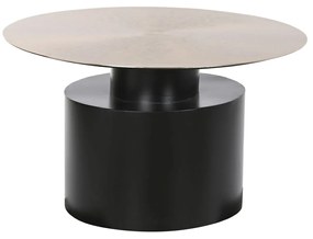 Βοηθητικό Τραπέζι DKD Home Decor 76 x 76 x 46 cm Μαύρο Χρυσό Σίδερο