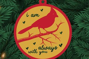 Σετ των 3 Intra απο ξύλο plywood 3mm-4mm πάχος Καρδινάλια Χριστουγεννιάτικα στολίδια Δίασταση 8x8 cm INTRAFABR-110934608