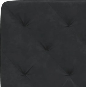 vidaXL Κρεβάτι με Στρώμα Μαύρο 80 x 200 εκ. Βελούδινο