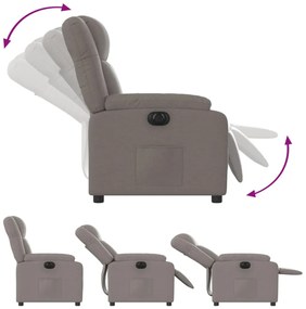 vidaXL Πολυθρόνα Ανακλινόμενη Ηλεκτρική Taupe Υφασμάτινη