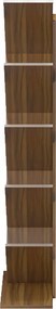 Βιβλιοθήκη Fyllo pakoworld καρυδί 50x25x141.5εκ
