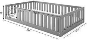 Κρεβάτι παιδικό Bellissimo-Graphite-120 x 200