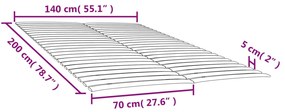 ΤΕΛΑΡΑ ΚΡΕΒΑΤΙΟΥ ΜΕ 48 ΣΑΝΙΔΕΣ 2 ΤΕΜ. 70 X 200 ΕΚ. 3203723