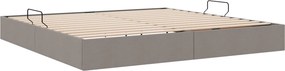 vidaXL Κρεβάτι Οθωμανικού Τύπου Taupe 200 x 200 cm ύφασμα