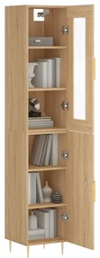 vidaXL Μπουφές Sonoma δρυς 34,5 x 34 x 180 εκ. από Επεξεργασμένο Ξύλο
