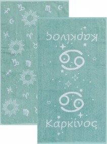 Πετσέτες Προσώπου (Σετ 2τμχ) Kentia Astrology Karkinos