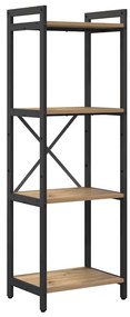 vidaXL Βιβλιοθήκη artisan δρυς 40 x 30 x 118 εκ Επεξεργασμένο ξύλο