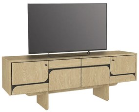Έπιπλο τηλεόρασης Lava Megapap χρώμα rota oak - ανθρακί 150x35x51,3εκ. - GP042-0296,1