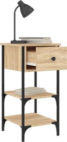 vidaXL Κομοδίνα 2 τεμ. Sonoma Δρυς 34x36x70 εκ. από Επεξεργασμένο Ξύλο