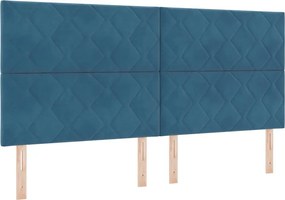 vidaXL Κεφαλάρι Σκούρο Μπλε 200 cm Βελούδο
