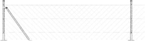 vidaXL Συρματόπλεγμα με Σκυρόδεμα 10 x 0,6 μ Ασημί Δίχτυ