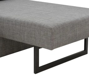 Πολυμορφικός καναπές-κρεβάτι Defry γκρι ύφασμα 230x165x72εκ 230x165x72 εκ.