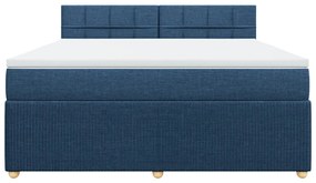 ΚΡΕΒΑΤΙ BOXSPRING ΜΕ ΣΤΡΩΜΑ ΜΠΛΕ 180X200 ΕΚ. ΥΦΑΣΜΑΤΙΝΟ 3289841