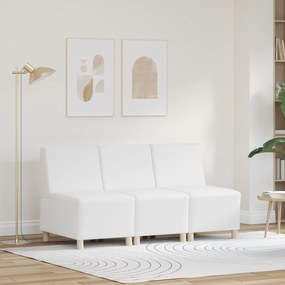 vidaXL Καναπέδες 3 pcs Λευκό 55 x 74 x 82 εκ. Τεχνητό δέρμα