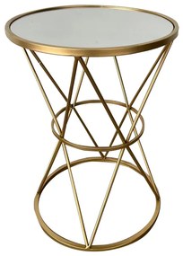 Βοηθητικό τραπέζι σαλονιού Vogarton Inart χρυσό 40x40x56εκ Model: 295-000012