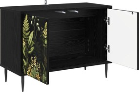 vidaXL Ντουλάπι TV RHENEN 69 x 33 x 50,5 εκ. Μαύρη Δρυς