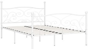 vidaXL Πλαίσιο Κρεβατιού με Τελάρο Λευκό 160 x 200 εκ. Μεταλλικό