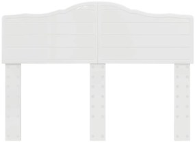 vidaXL Κεφαλάρι με κεφαλάρι Λαμπερό Λευκό 135 cm Επεξεργασμένο ξύλο