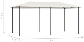 vidaXL Κιόσκι Κρεμ 2,98 x 5,3 x 2,59 μ. 160 γρ./μ²