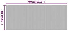 Διαχωριστικό Δωματίου Καφέ 165 x 400 εκ. από Μπαμπού - Καφέ