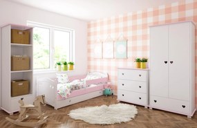 Ντουλάπα  2φυλλη  Bellisimo White + Pink  83x48x183cm  BC30043 BabyCute