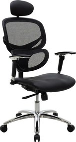 Καρέκλα γραφείου διευθυντή Freedom pakoworld Premium Quality μαύρο pu-mesh