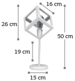 InLight Επιτραπέζιο φωτιστικό από λευκό μέταλλο (3442-WH)