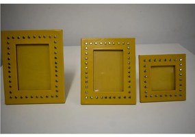 Διακοσμητικό Photo Frame JCG 071 LT Photo Frame L.T Yellow Τεχνόδερμα