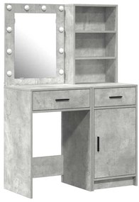 vidaXL Σετ Τραπεζιού Μακιγιάζ 2 pcs Σκυρόδεμα Γκρι 50 x 41 x 135 εκ