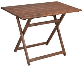 0033904 Τραπέζι πτυσσόμενο Klara Megapap από ξύλο οξιάς σε χρώμα καρυδί εμποτισμού 80x60x72εκ. Ξύλο, 1 Τεμάχιο