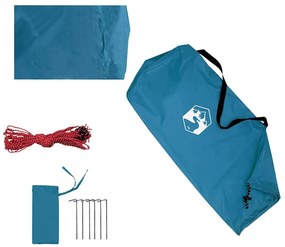 vidaXL Μουσαμάς Κάμπινγκ Αδιάβροχος Μπλε 420x440 εκ.