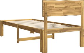 vidaXL Μονό Κρεβάτι με Κεφαλάρι ROSTOCK Λευκό 100 x 200 cm