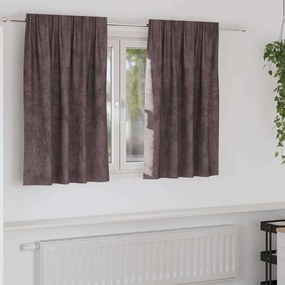 vidaXL Βελούδινες Κουρτίνες 2 pcs Καφέ 140 x 140 cm Βελούδο
