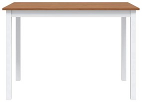 vidaXL Σετ Τραπεζαρίας 5 Τεμαχίων Καφέ / Λευκό