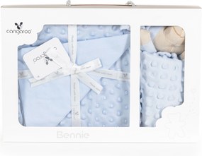 Blanket 75/100 cm with toy Bennie blue