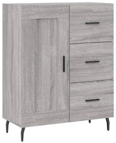 vidaXL Ντουλάπι Γκρι Sonoma 69,5 x 34 x 180 εκ. Επεξεργασμένο Ξύλο