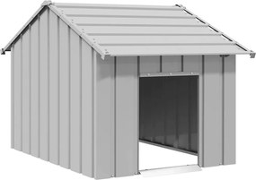 vidaXL Σπιτάκι σκύλου με οροφή 83x130x85 cm Γαλβανισμένος χάλυβας