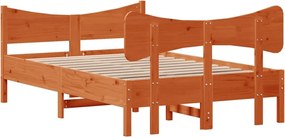 vidaXL Σκελετός Κρεβ. Χωρίς Στρώμα Καφέ Κεριού 120x200 εκ Μασίφ Πεύκο