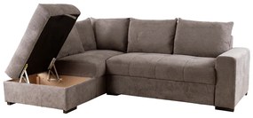 BILL ΚΑΝΑΠΕΣ ΚΡΕΒΑΤΙ ΓΩΝΙΑ ΑΡΙΣΤΕΡΗ TAUPE 241x173x94 - 70-0413