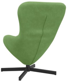 vidaXL Πολυθρόνα Αυγού Light Green Velvet
