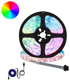 vidaXL Λωρίδα LED 2 pcs Μαύρο και Διαφανές 2300 χιλ