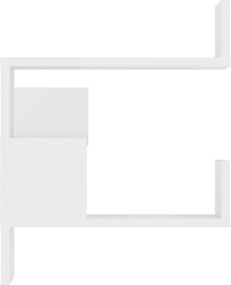 vidaXL Γωνιακές Ραφιέρες Τοίχου 2 τεμ. Λευκές 40x40x50 εκ. Επεξ. Ξύλο