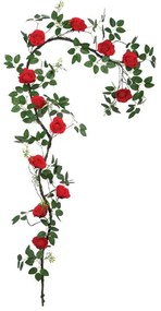 Τεχνητή Γιρλάντα Τριανταφυλλιάς 00-40007-4 240cm Green-Red Marhome Synthetic