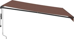 vidaXL Τέντα Πτυσσόμενη Αυτόματη Καφέ 400x350 εκ.