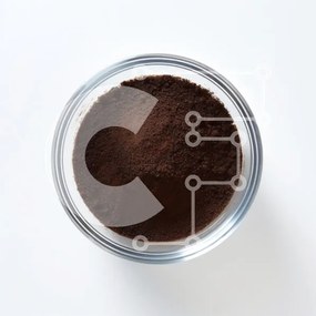 Intra Συλλεκτικό Ξύλινο Παζλ Plywood 4mm - Διαφανές γυάλινο μπολ με σκούρα καφέ σκόνη Σε Ξύλινο Κουτί - Διαστάσεις: 10x10 cm – 25 κομμάτια